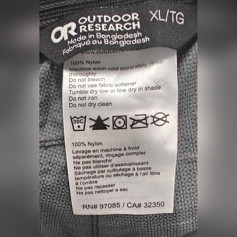 Outdoor Research Pants Mens Black Helium Rain DiamondFuse Waterproof 275387 - Picture 4 of 6